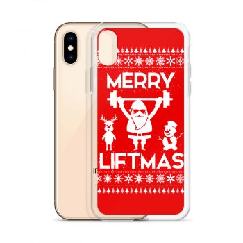 Funny Santa Merry Liftmas Custom iPhone X Case