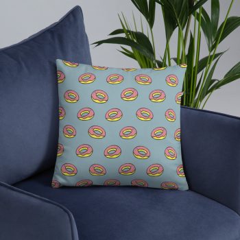 Donuts Pattern Custom Throw Pillow