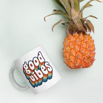 Good Vibes Colorful Custom Mug