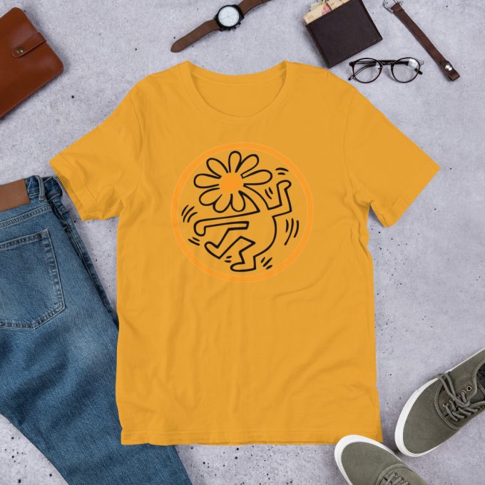 Sunflower Button American Pop Art Unisex T Shirt