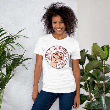 Girls Support Girls Feminist Slogan T Shirt