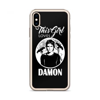 This Girl Loves Damon Vampire Diaries Custom iPhone X Case
