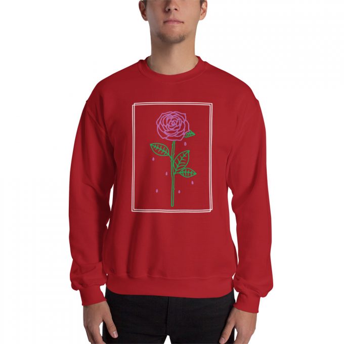 Aesthetic Rose Crying Unisex Sweatshirt