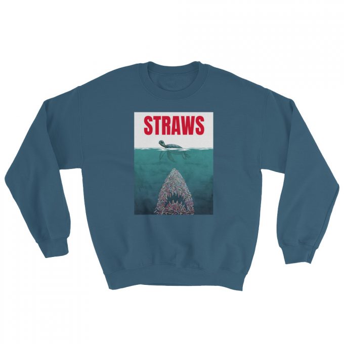 Funny Straws Jaws Parody Sweatshirt