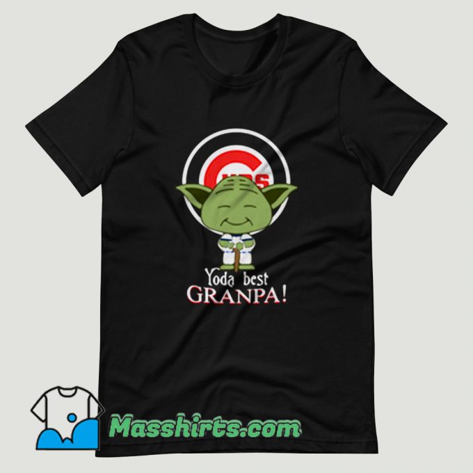 Baby Yoda Chicago Cubs Best Grandpa T Shirt Design