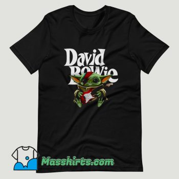 Baby Yoda Hug Guitar David Bowie T Shirt Design