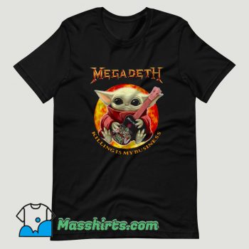 Baby Yoda Hug Guitar Megadeth Killing Is My Business T Shirt Design