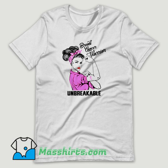 Breast Cancer Warrior Unbreakable T Shirt Design