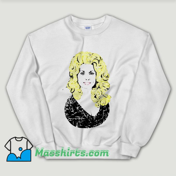 Cheap Dolly Parton Illustration Art Unisex Sweatshirt