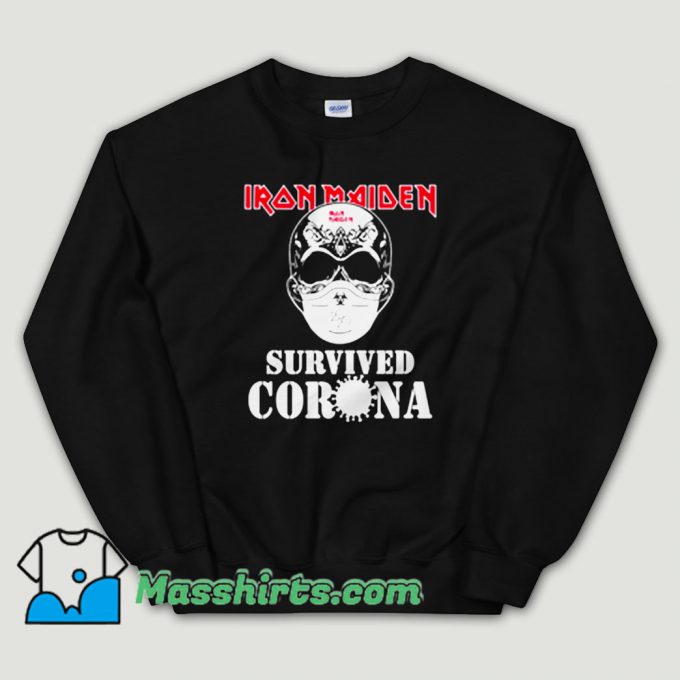 Cheap IRON MAIDEN Survived Corona Unisex Sweatshirt