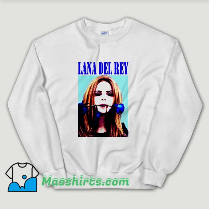 Cheap Lana Del Rey Blue Rose Unisex Sweatshirt