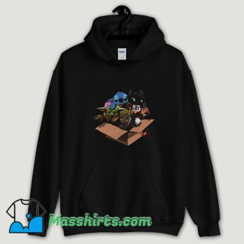 Cool Baby Yoda Baby Stitch Baby Night Fury And Baby Groot In The Box Hoodie Streetwear
