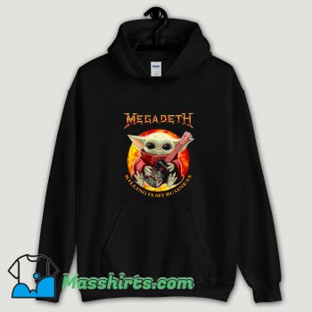 Cool Baby Yoda Hug Guitar Megadeth Killing Is My Business Hoodie Streetwear