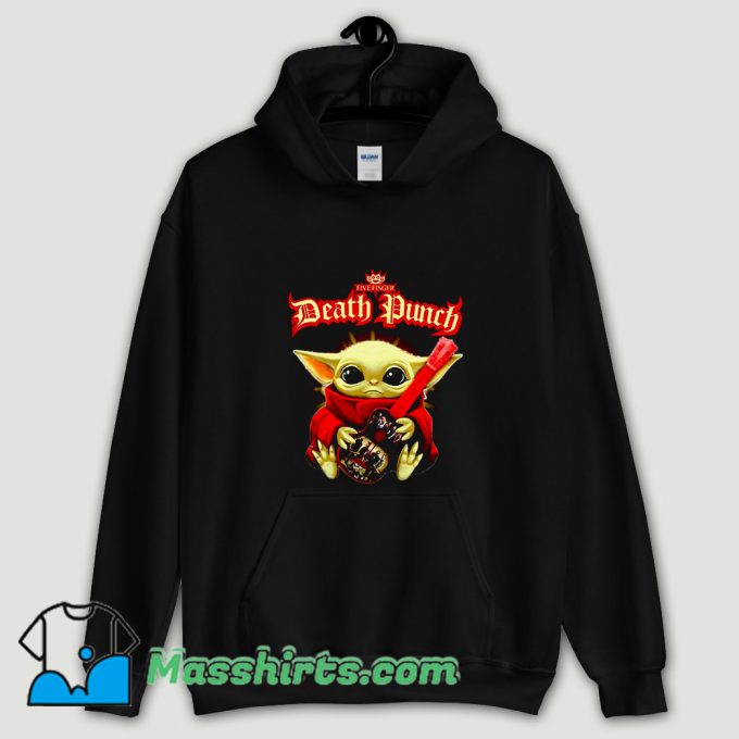 Cool Baby Yoda hug guitar Five Finger Death Punch Hoodie Streetwear