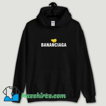 Cool Bananaciaga Balenciaga Black Hoodie Streetwear