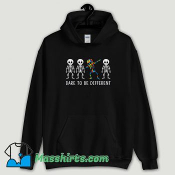 Cool Dare To Be Different Skull Hoodie Streetwear