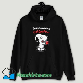 Cool Snoopy Zombie Morning Coffee Hoodie Streetwear