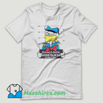 Disney Donald Duck Mugshot T Shirt Design