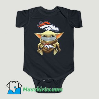 Funny Baby Yoda Face Mask Denver Broncos Baby Onesie