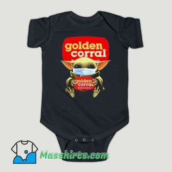 Funny Baby Yoda Mask Golden Corral Baby Onesie