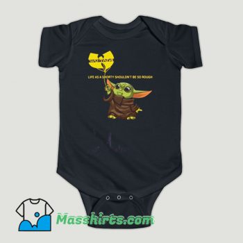 Funny Baby Yoda Wu Tang Clan Life As A Shorty Baby Onesie