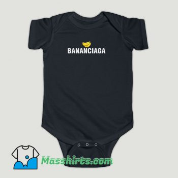 Funny Bananaciaga Balenciaga Black Baby Onesie