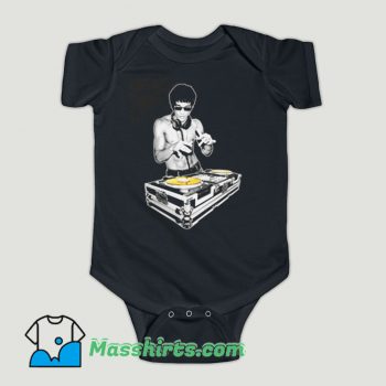 Funny Bruce Lee DJ Kung Fu Funny Baby Onesie