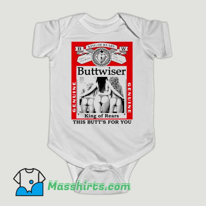 Funny Buttwiser Funny Big and Tall Bud Baby Onesie