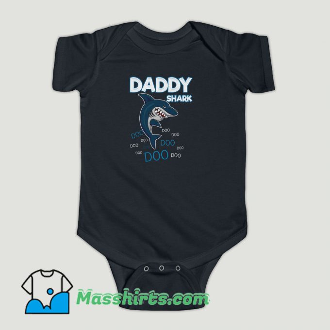 Funny DADDY SHARK DOO DOO Baby Onesie