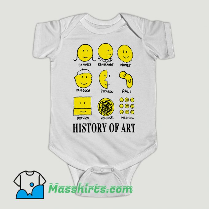 Funny History of Art Smiley Face Baby Onesie