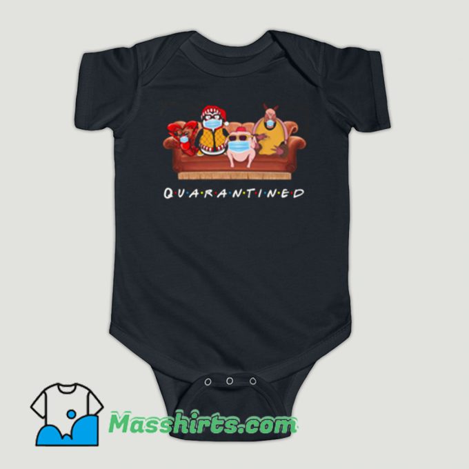 Funny Hugsy Penguin And Friends Quarantined Baby Onesie