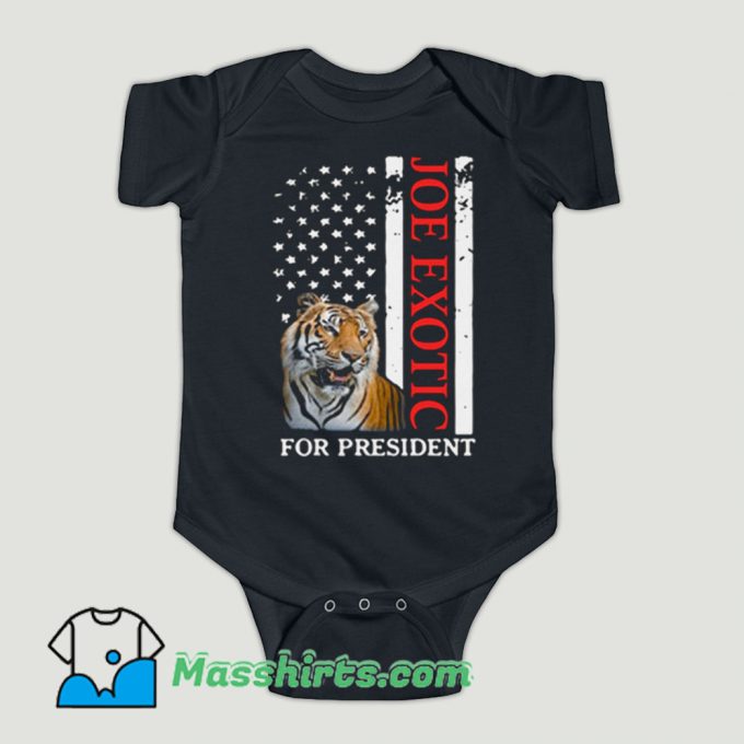 Funny Joe Exotic Tiger King For President Baby Onesie