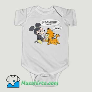 Funny Mickey Mouse Fuck Off Garfield Baby Onesie