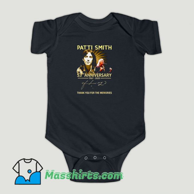 Funny Patti Smith 53rd anniversary 1967 2020 thank you for the memories signature Baby Onesie