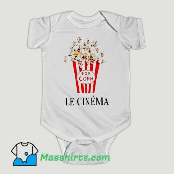 Funny Pop Corn Le Cinema Baby Onesie