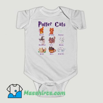 Funny Potter Cats Cute Harry Potter Baby Onesie