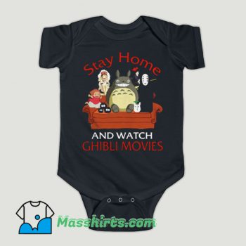 Funny Stay Home And Watch Ghibli Movies Baby Onesie