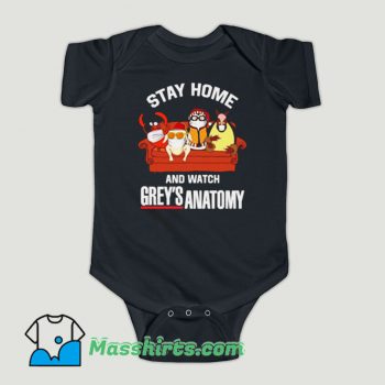 Funny Stay home and Watch Grey’s Anatomy Baby Onesie
