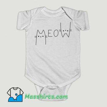 Funny Street Letter MEOW Cat Baby Onesie