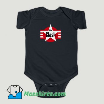 Funny The Clash Star And Stripes Magnet Baby Onesie