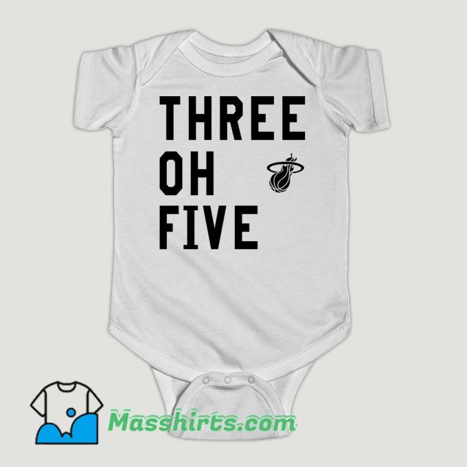 Funny Three Oh Five Miami Heat Baby Onesie