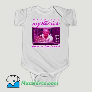 Funny Tiger King Unsolved Mysteries Baby Onesie