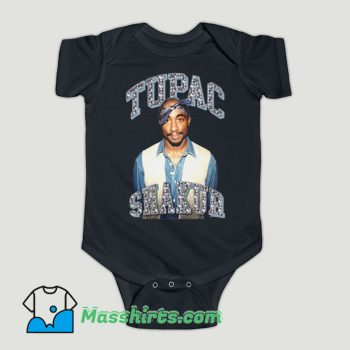 Funny Tupac Shakur Glitter Rap Baby Onesie