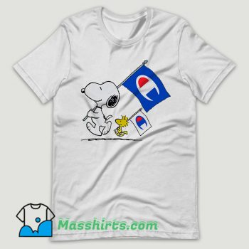 Peanuts Snoopy And Woodstock Flag T Shirt Design