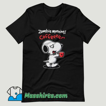 Snoopy Zombie Morning Coffee T Shirt Design