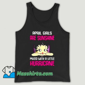 April Girls Are Sunshine Mixed With A Little Hurricane Unisex Tank Top