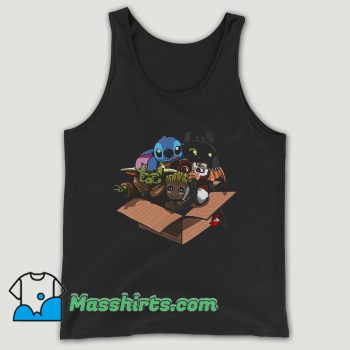 Baby Yoda Baby Stitch Baby Night Fury And Baby Groot In The Box Unisex Tank Top