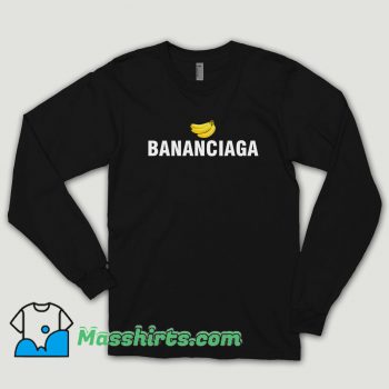 Bananaciaga Balenciaga Black Long Sleeve Shirt
