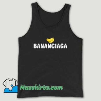 Bananaciaga Balenciaga Black Unisex Tank Top