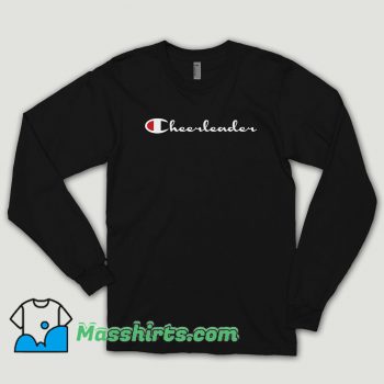 Cheerleader Champion Logo Black Long Sleeve Shirt